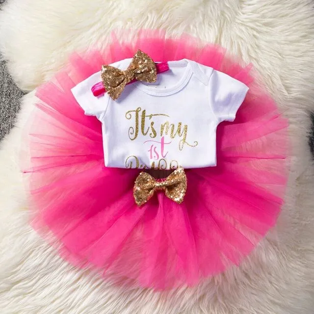 1 Year Baby Girl Clothes Unicorn Party Set