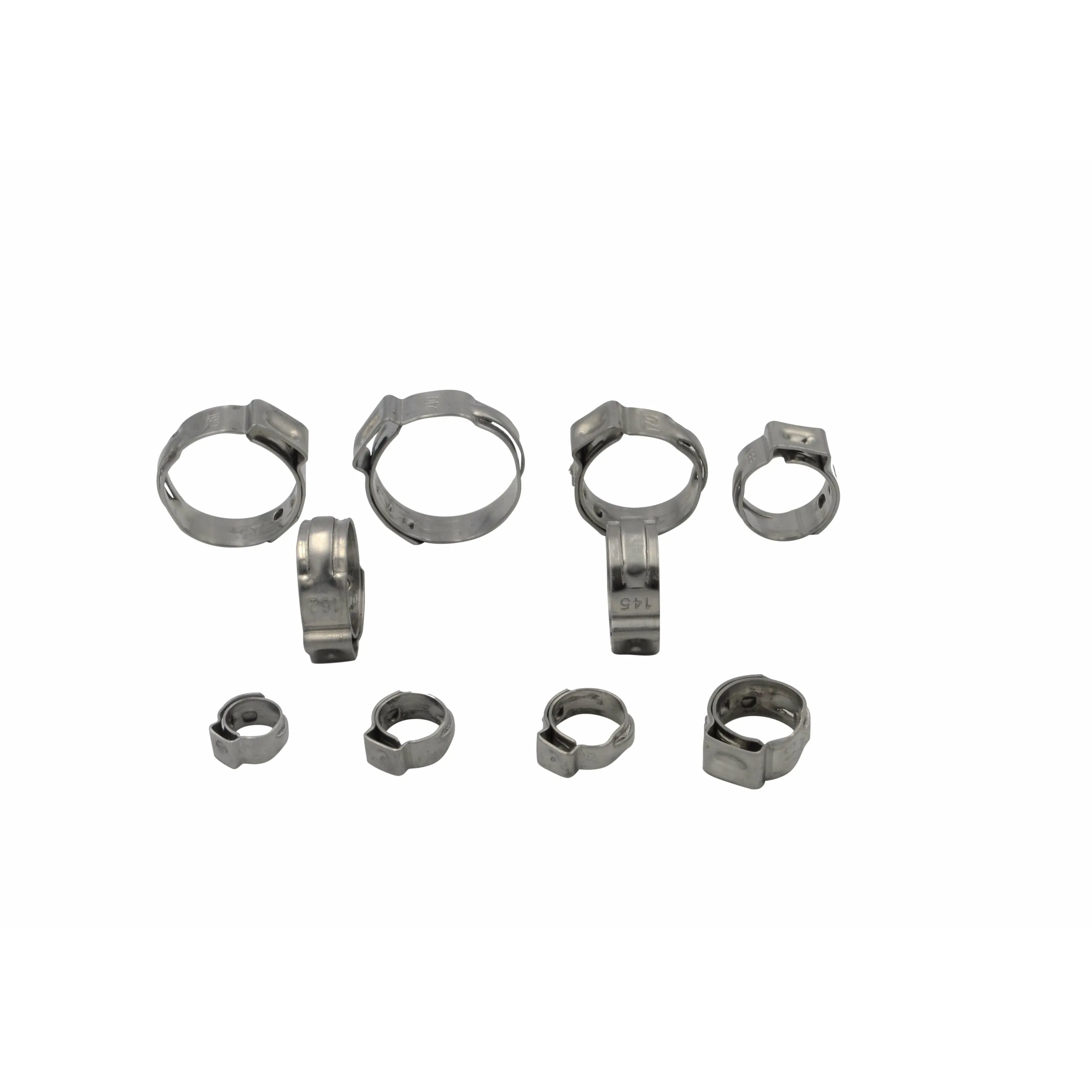 100 Piece 304 Stainless Steel 14.5-17mm Ear Hose Clamp