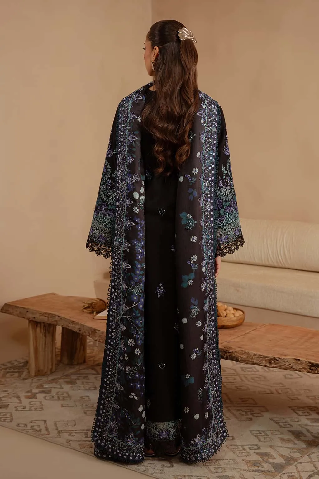 Afrozeh - Cinder Stitched 3PC Khaddar Pakistani Dress