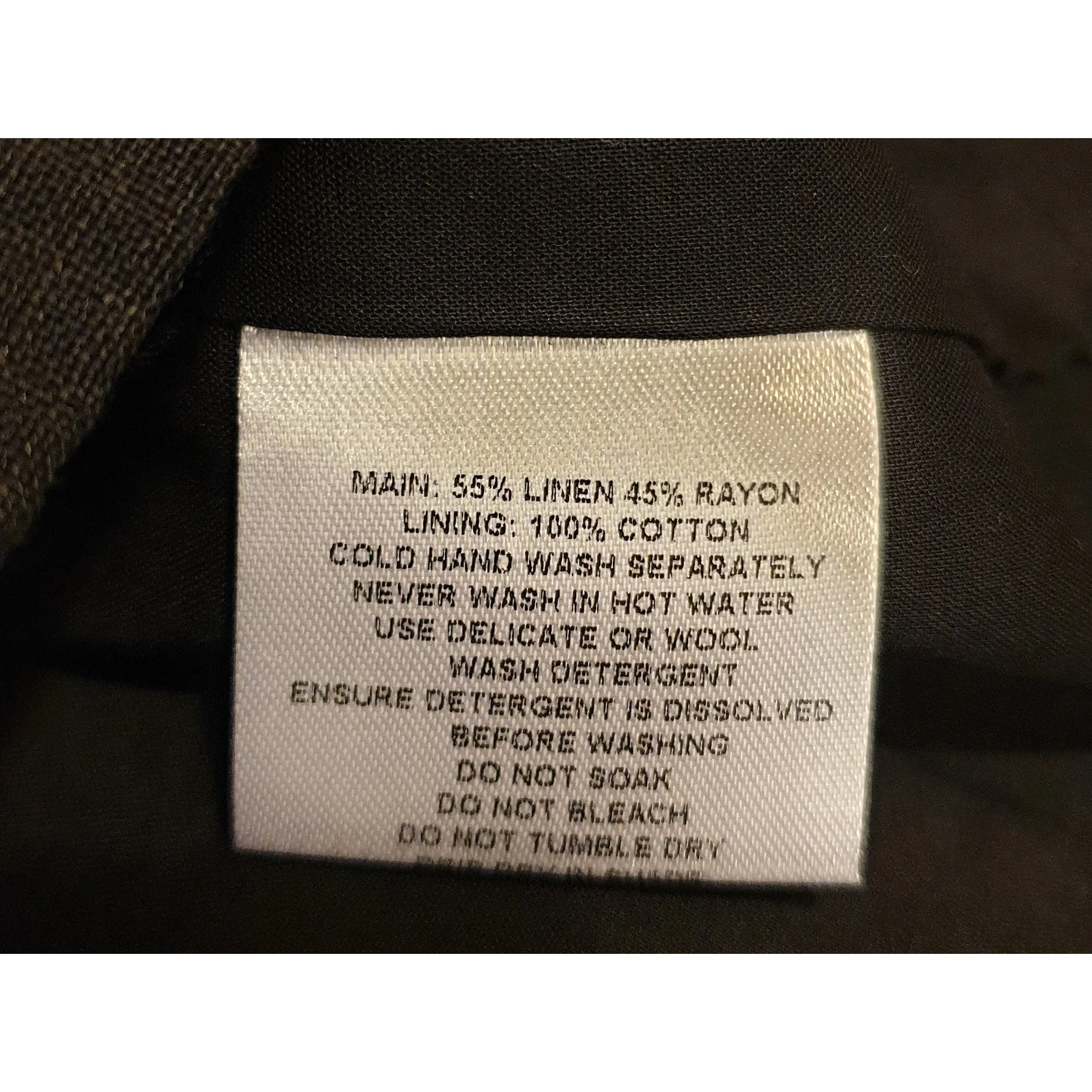 Alpha 60 black check print linen mix top with flattering back detail size XXS (fits sizes 6-8)