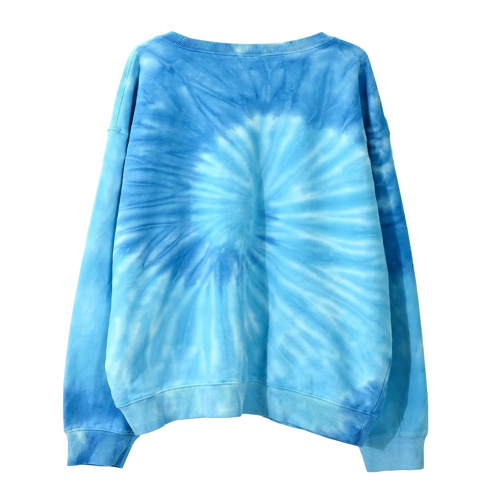 Amazhiyu Men's Tie Dye Crewneck Pullover Hoodie