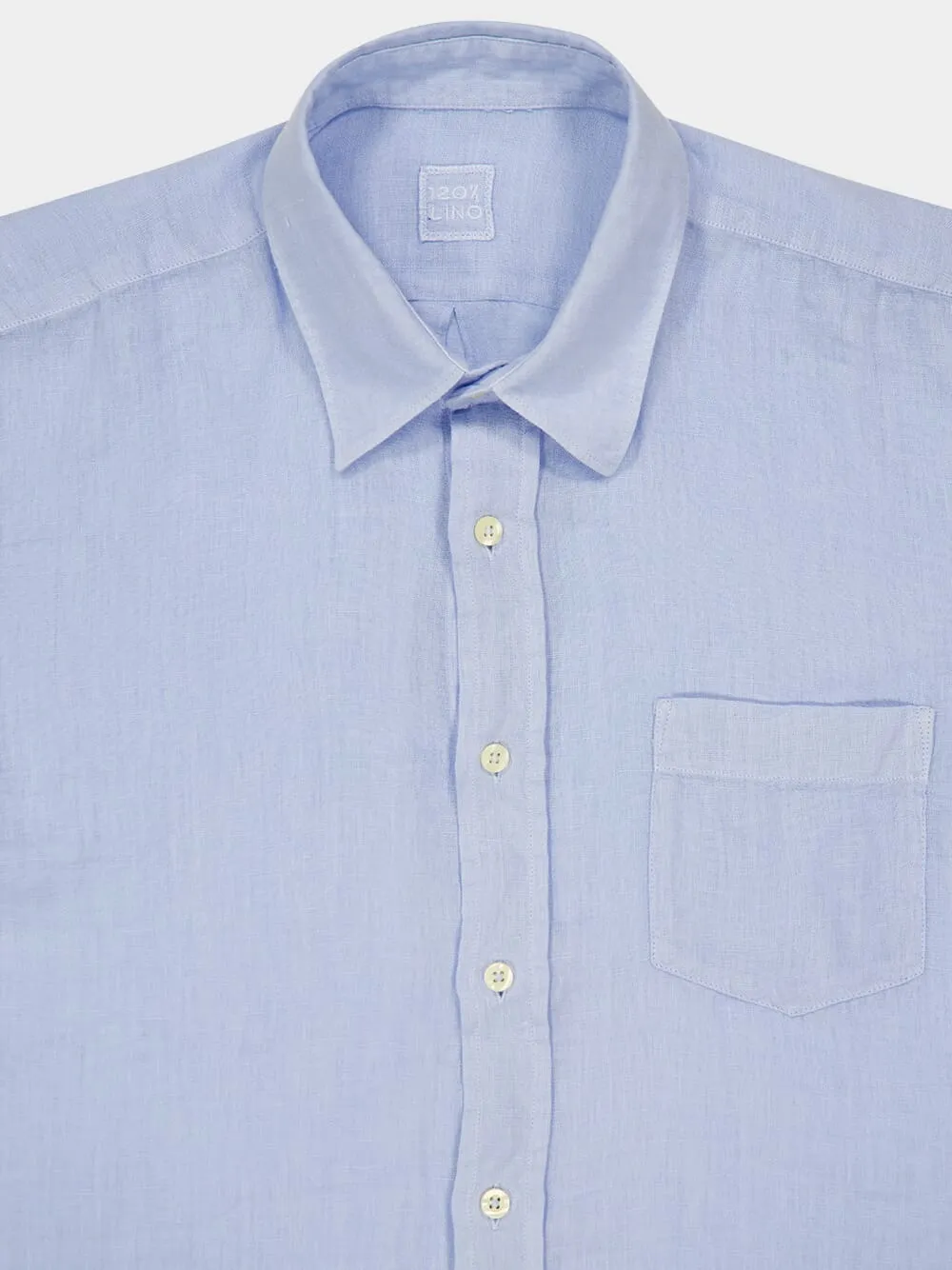 Aquatic Long-Sleeve Regular Fit Linen Shirt