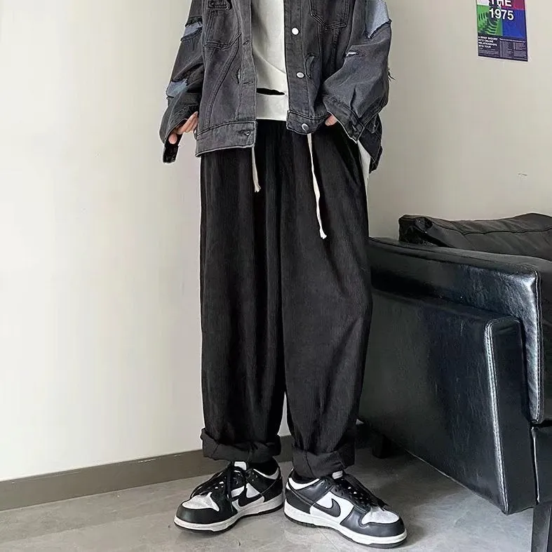 Autumn And Winter Woolen Trousers Men's Straight Fashion Label