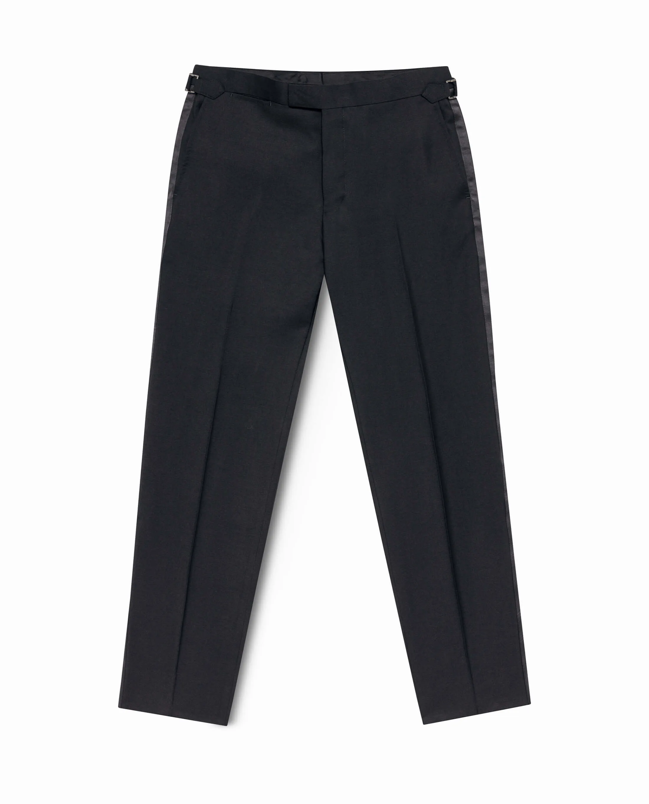 Barberis Canonico Barrathea Merino Wool & Mohair Black Ceremonial Trousers
