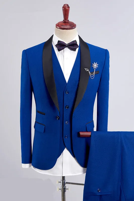 Bespoke Three Pieces Men Suits Royal Blue Men Suit for Wedding