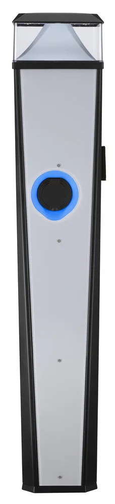 BG SyncEV EVPCFSM211LBGRP Pro Charger Floor Mount Dual Socket Outlet Three Phase 2X11kW Integrated MID Meter Lit Head 4G Pay Terminal