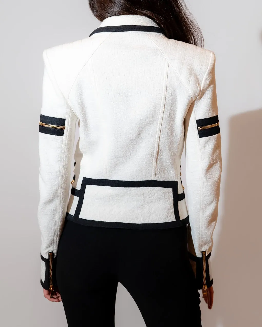 Black & White Biker Jacket