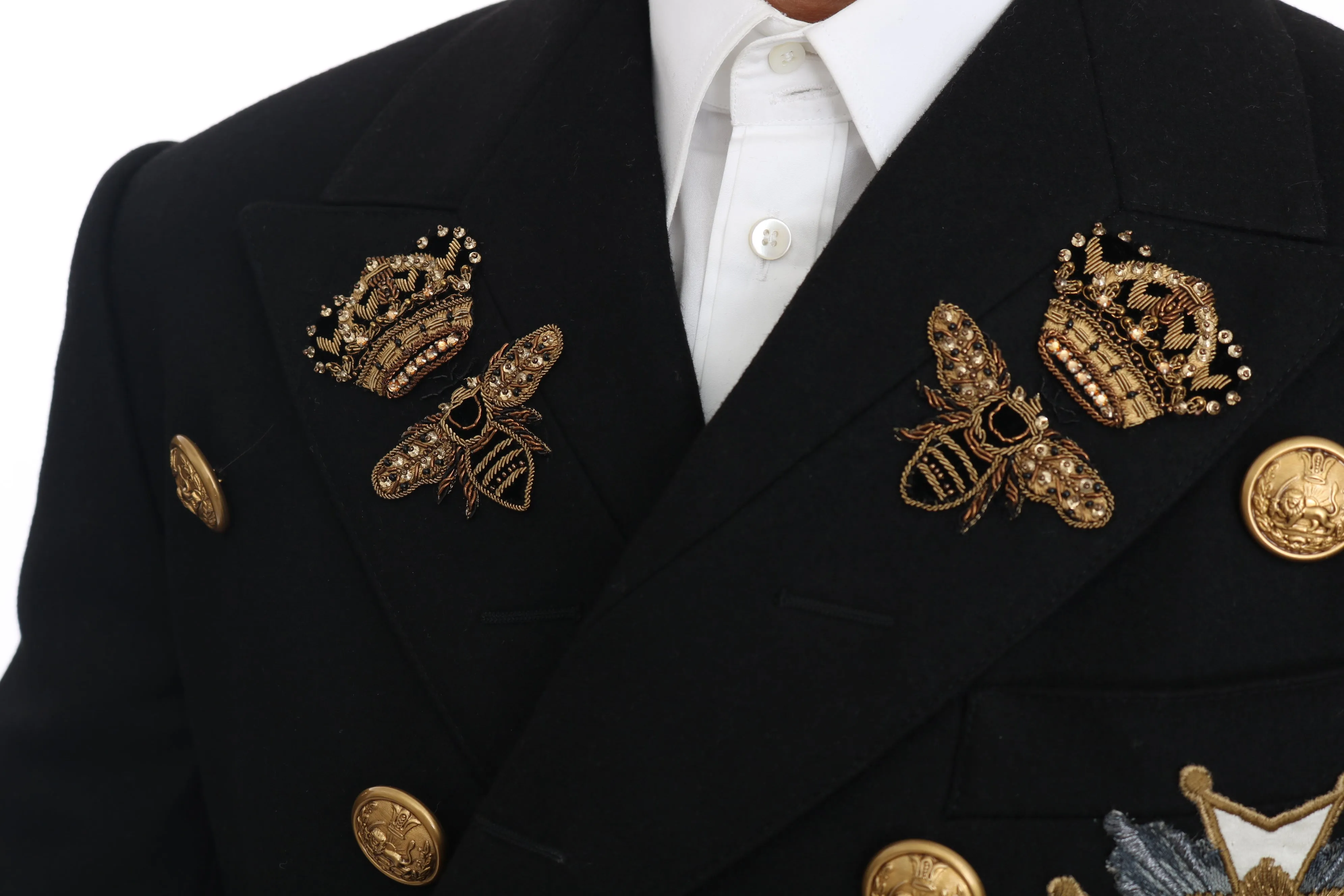 Black Wool Gold Crown Royal Order Tailcoat