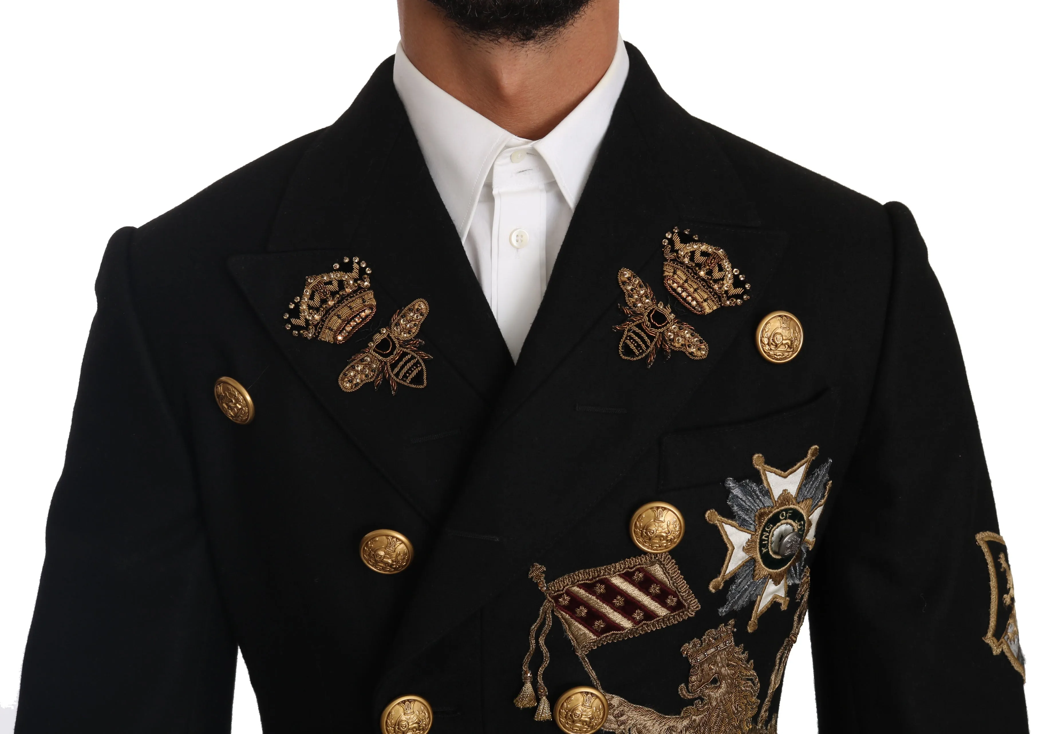 Black Wool Gold Crown Royal Order Tailcoat