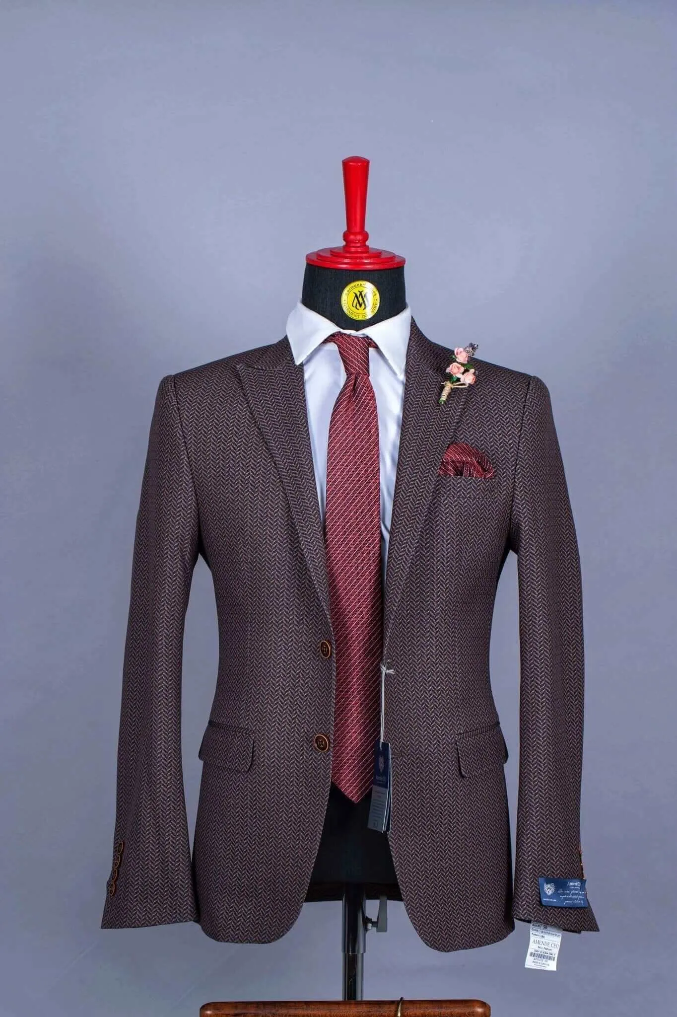 Blazer Marron Motif