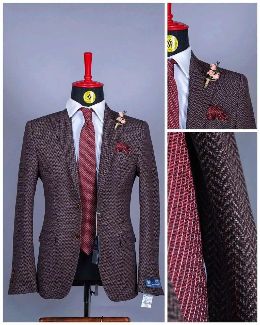 Blazer Marron Motif