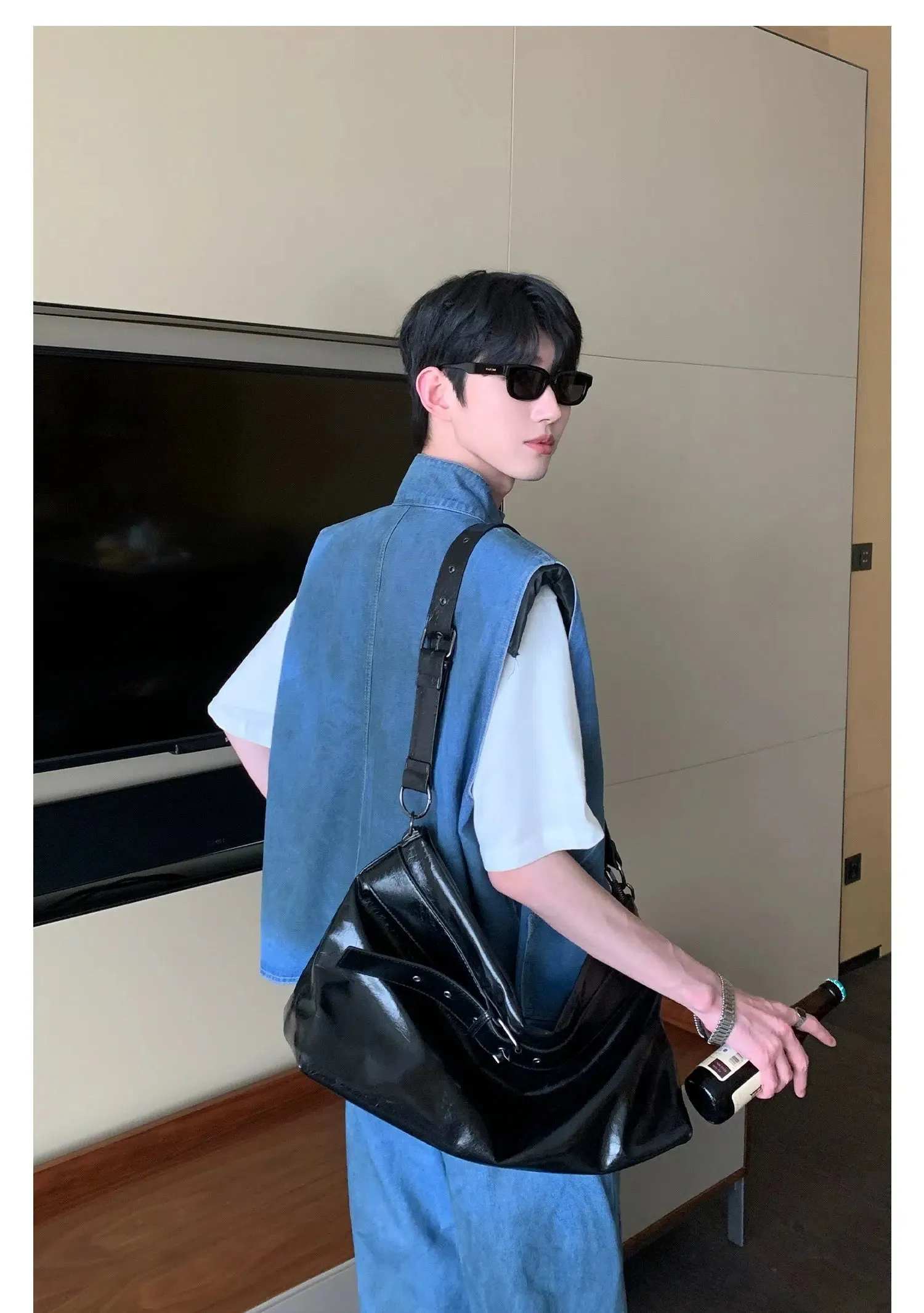 Blue Sleeveless Jacket