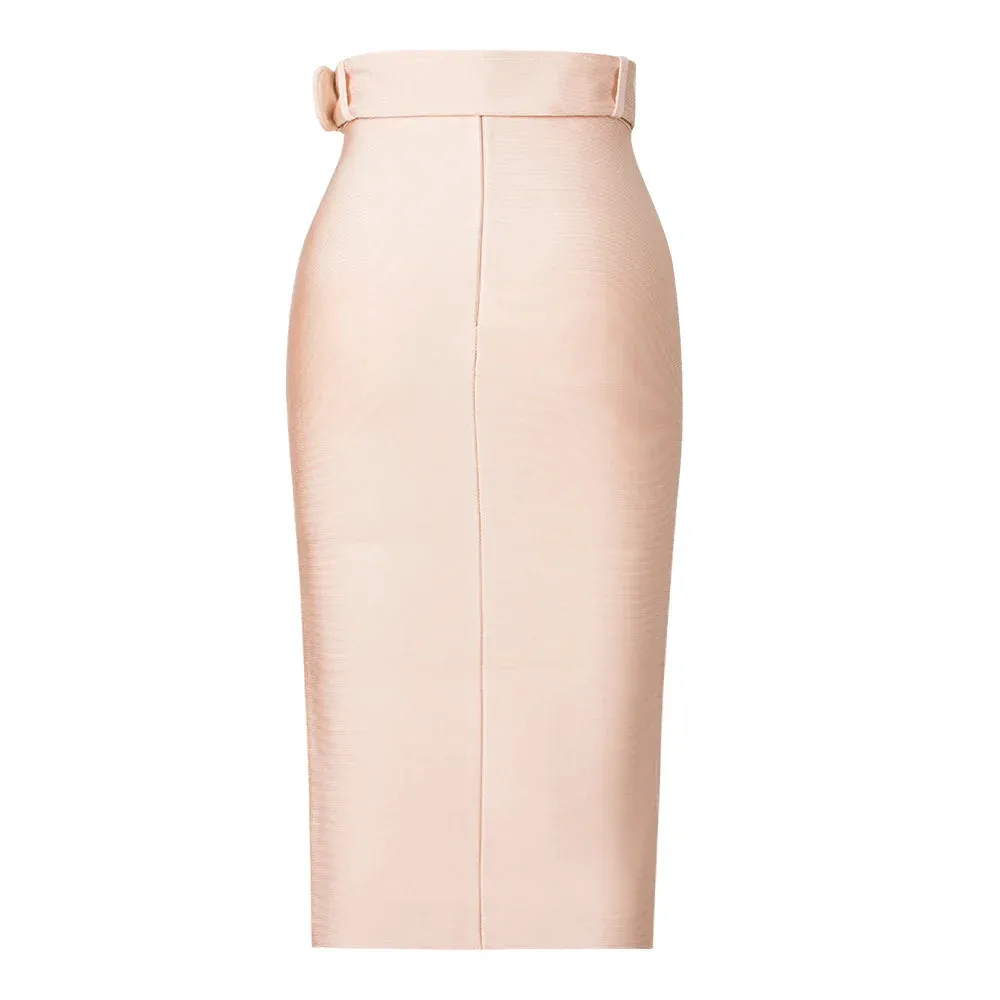 Bodycon Women's High Waist Bandage Skirt Knee Length Midi Pencil Office Party Club Elegant Skirts Clothing