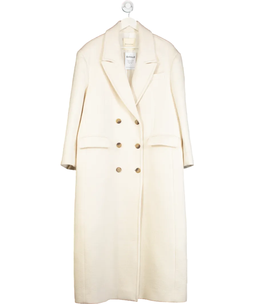 Bouguessa Cream Ross Long Coat UK S/M