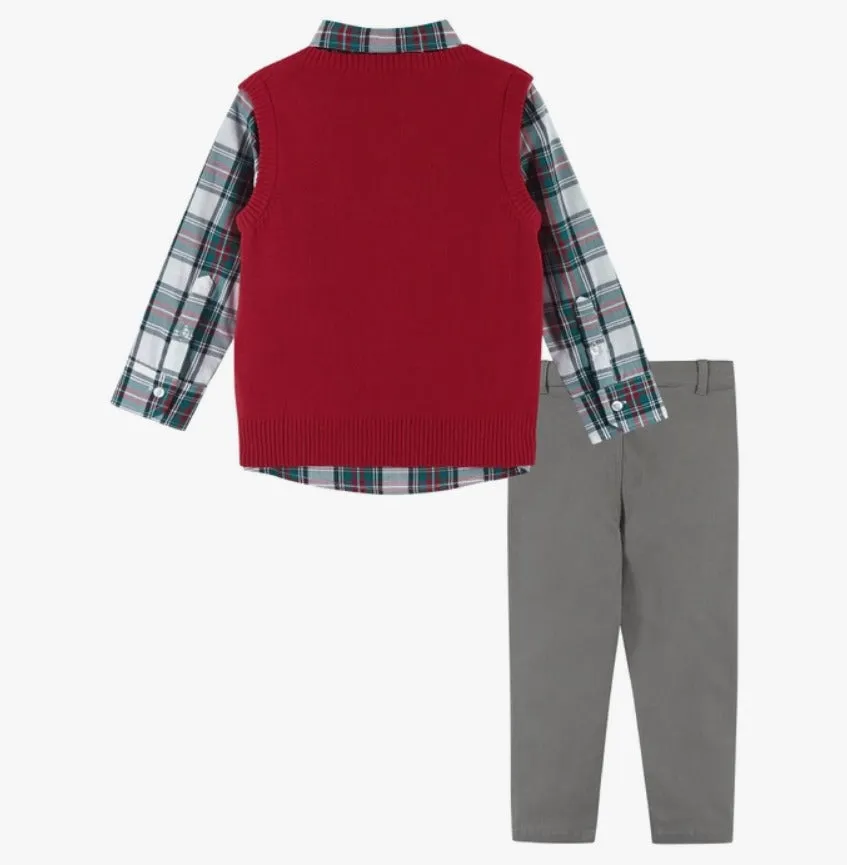 Boys Holiday Sweater Vest and Pants Set