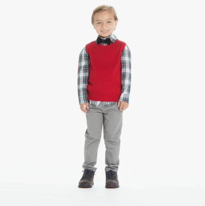Boys Holiday Sweater Vest and Pants Set