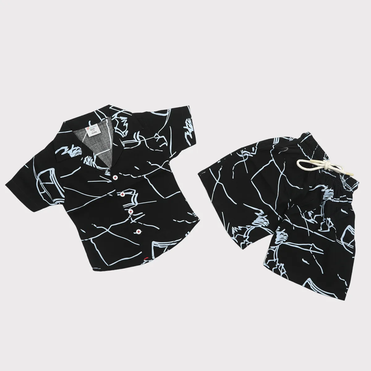 Boys Linen Suit - Black