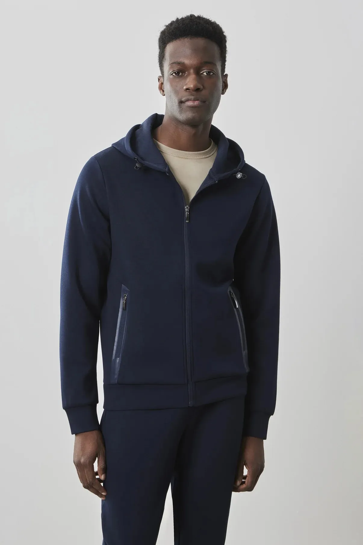 Brixton Zip Hoodie - Navy