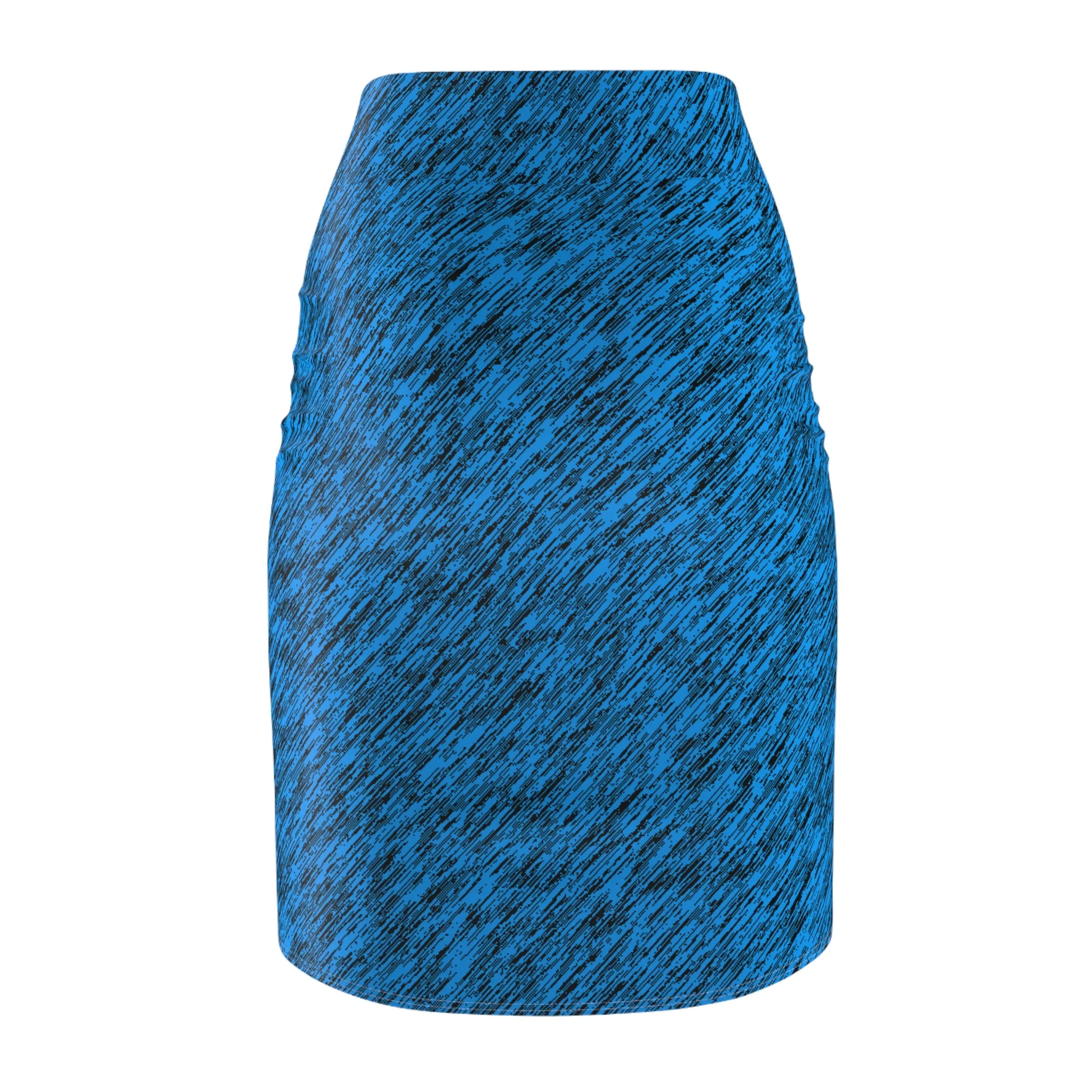 Brushed Blue Women's Pencil Skirt