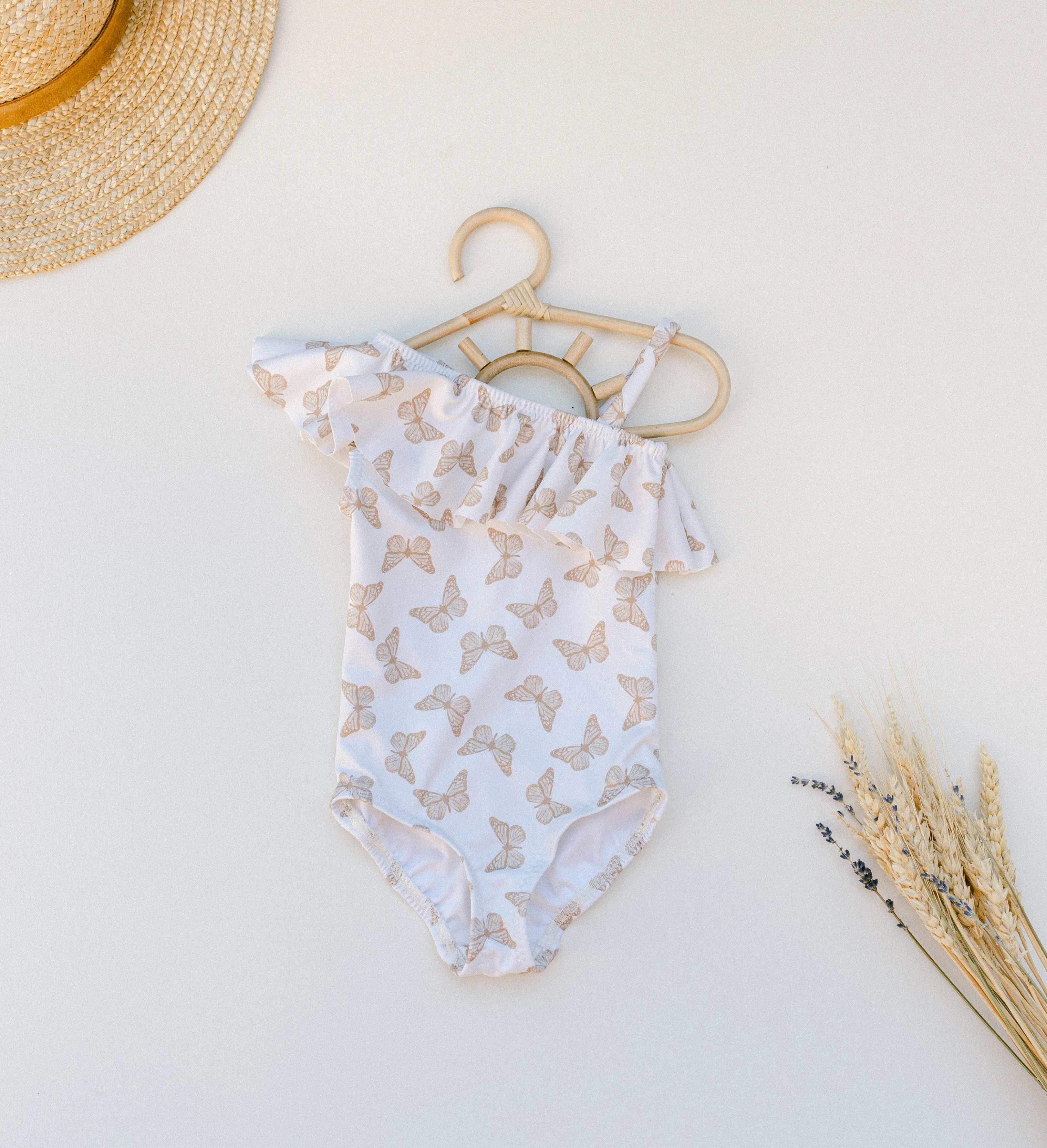 Butterfly One Shoulder Swim Suits