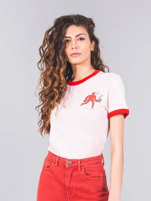 CAMISETA CYCLOPS RINGER RED AND ROSÉ