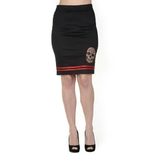 Candy Skull Womens Pencil Skirt