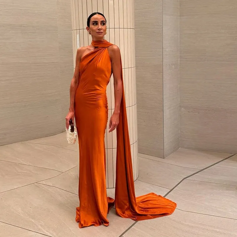Carla | Dramatic Cape Mermaid Gown