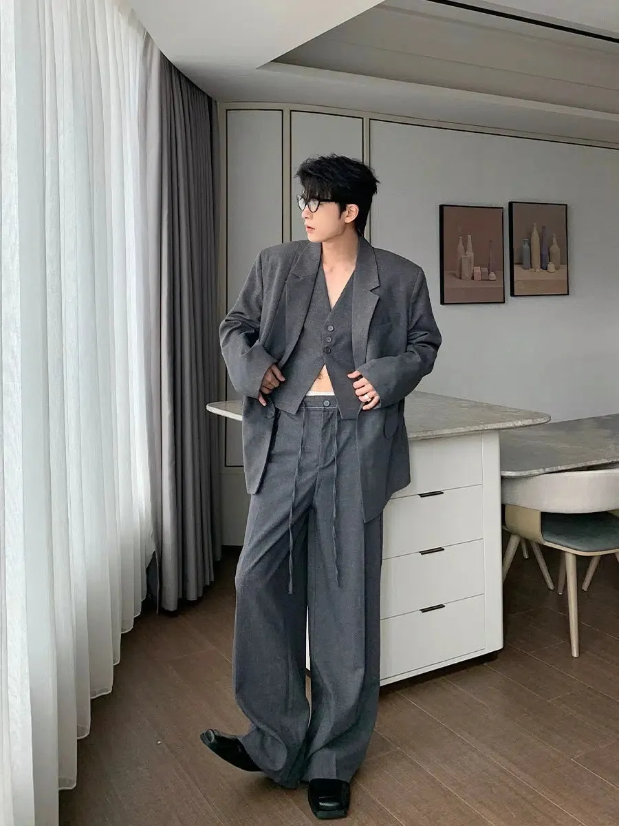 Casual Fit Three-piece Formal Suit