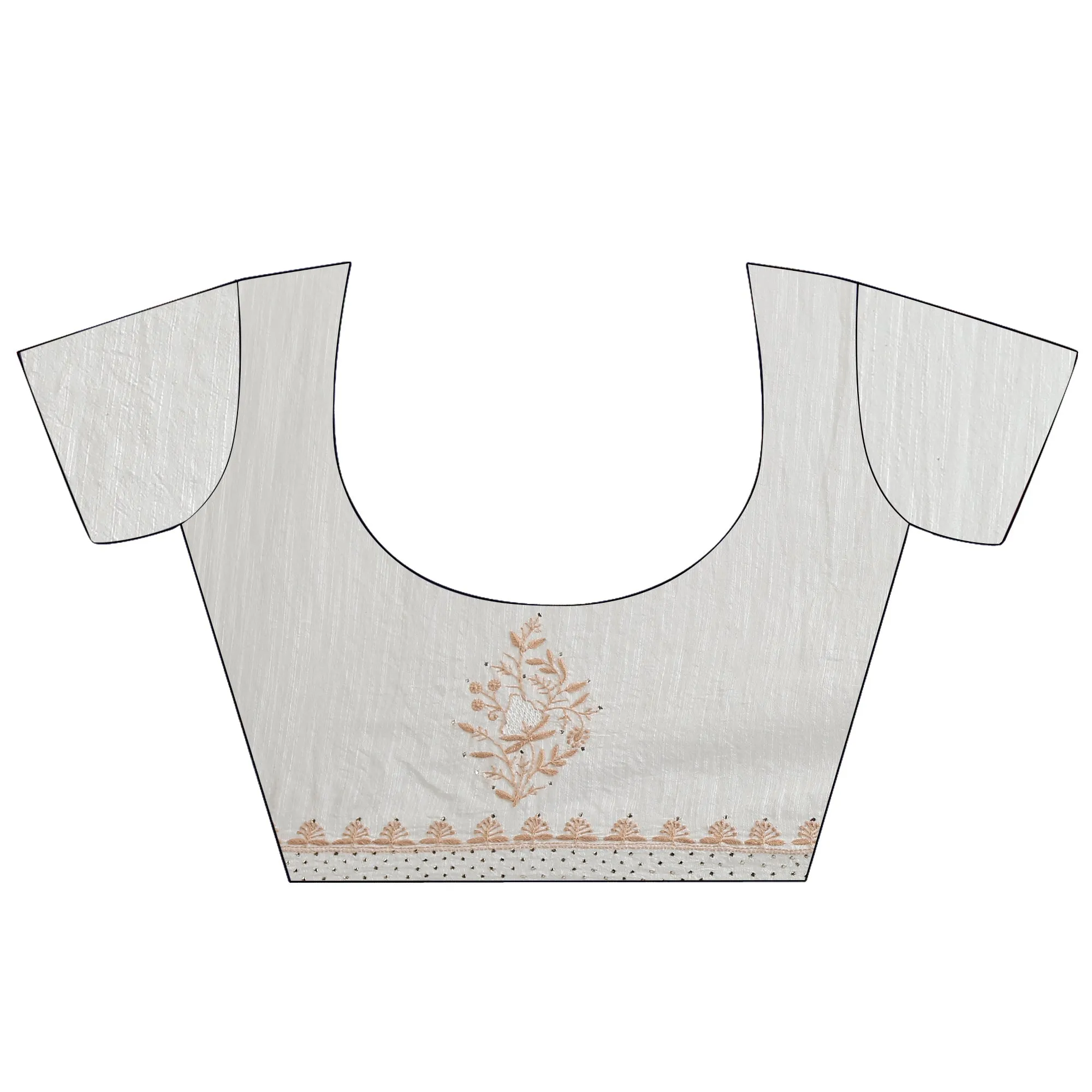 Chanderi Linen White Saree