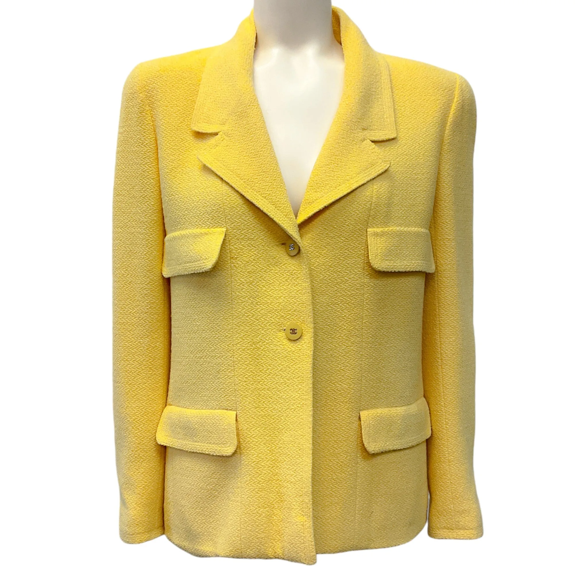 Chanel Vintage Pale Yellow Blazer