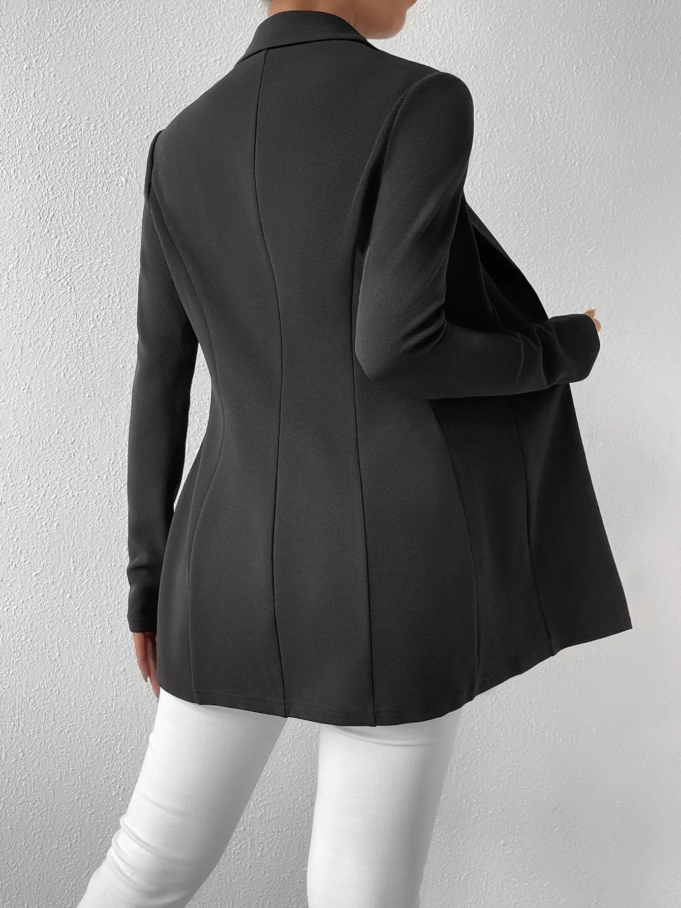 Cherry Vibes Blazer con botón de cuello en