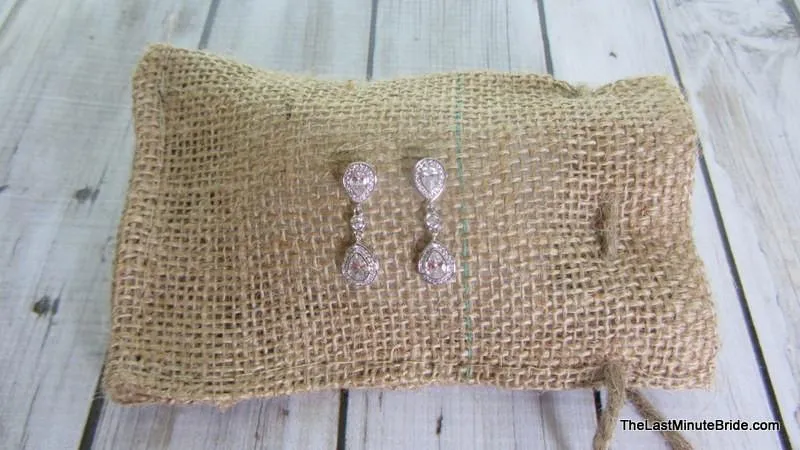 Cubic Zirconia Tear Drop Earrings