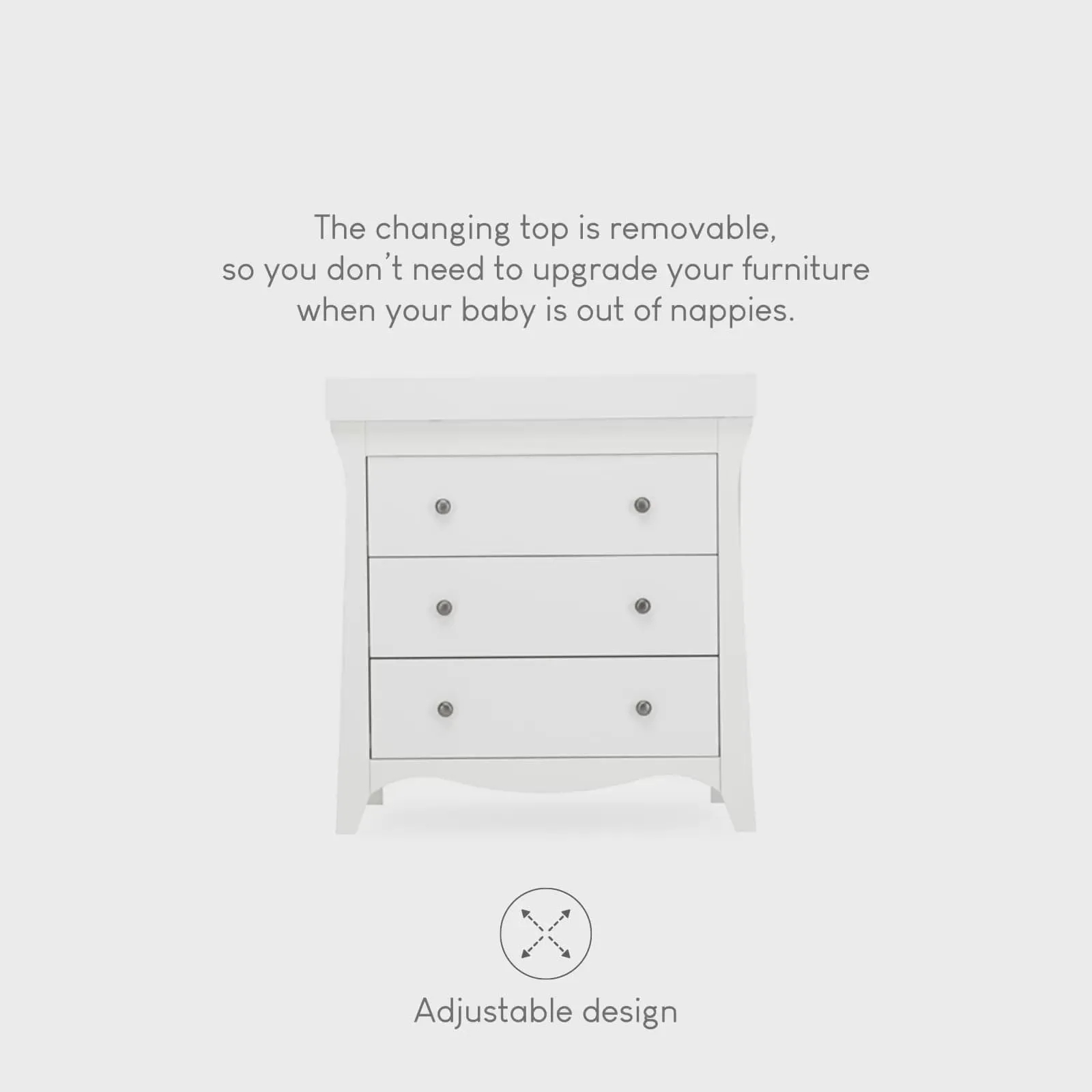 CuddleCo Clara Dresser & Changer - White