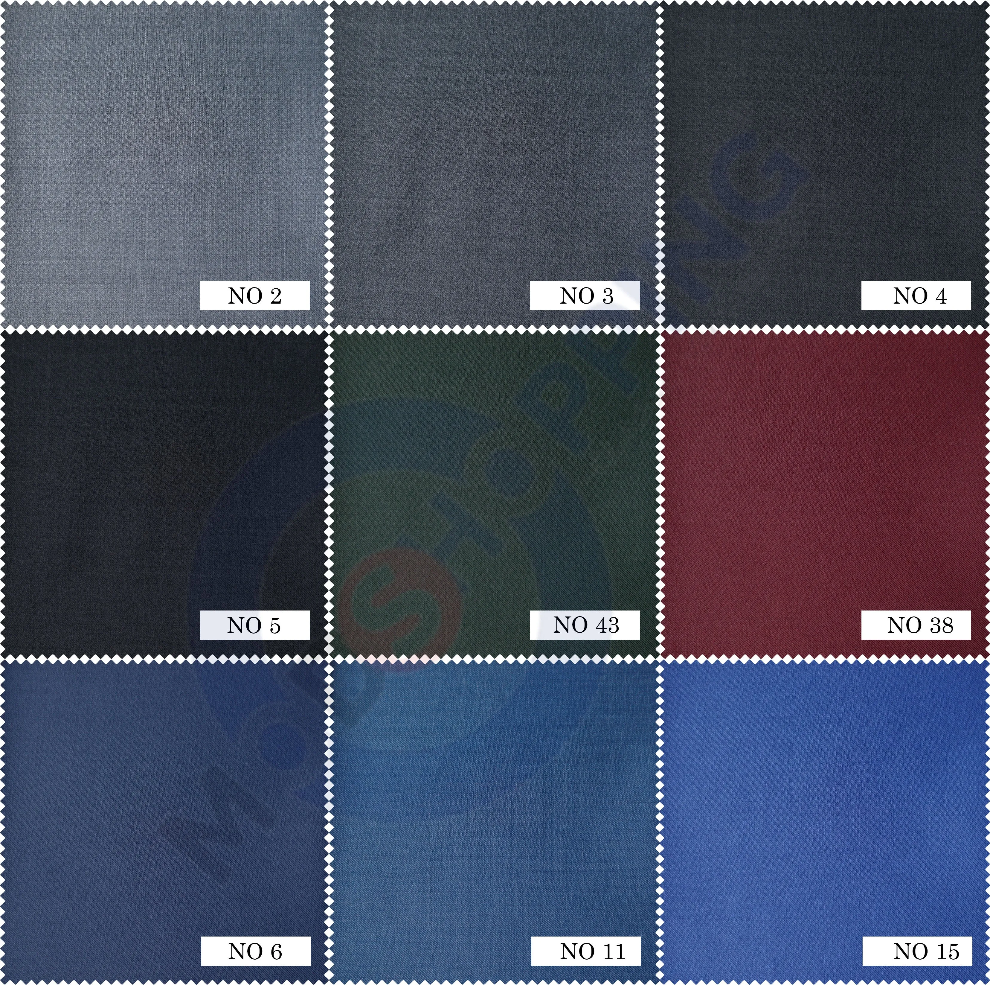 Cumtom 2 Piece Suit - Worsted and Black Chenille Plain Color Fabric Collection 2 Piece Suit