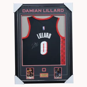 Damian Lillard signed Portland Trail Blazers NBA Jersey Framed - 5018
