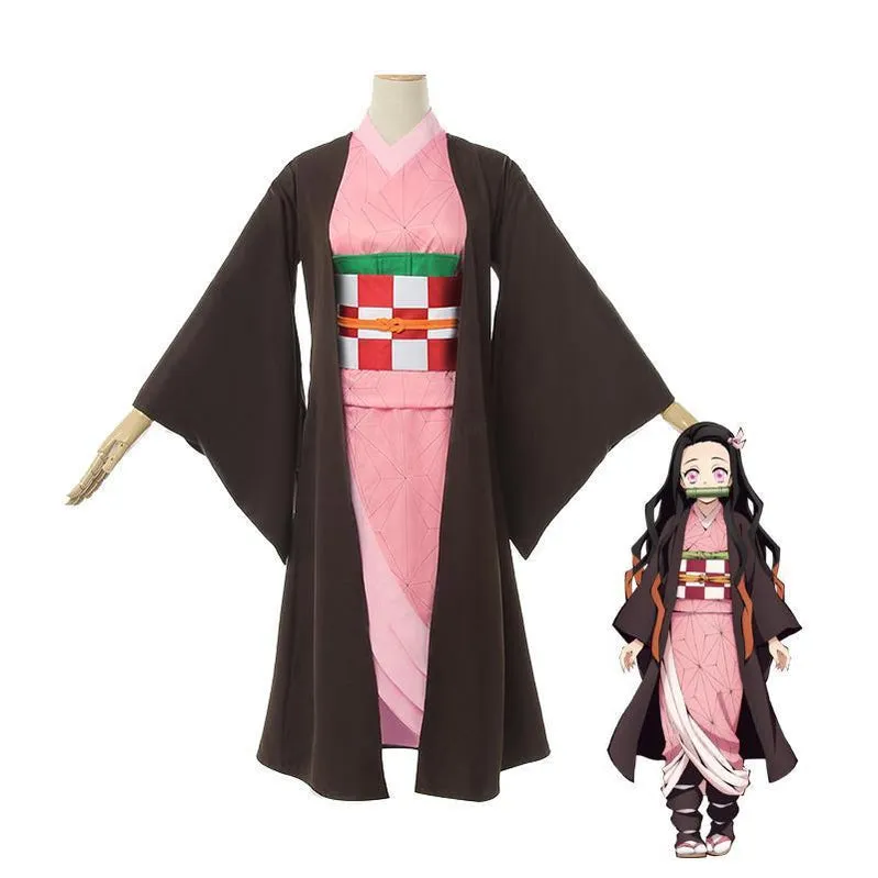 Demon Slayer Kimetsu no Yaiba Nezuko Kamado Cosplay Costume