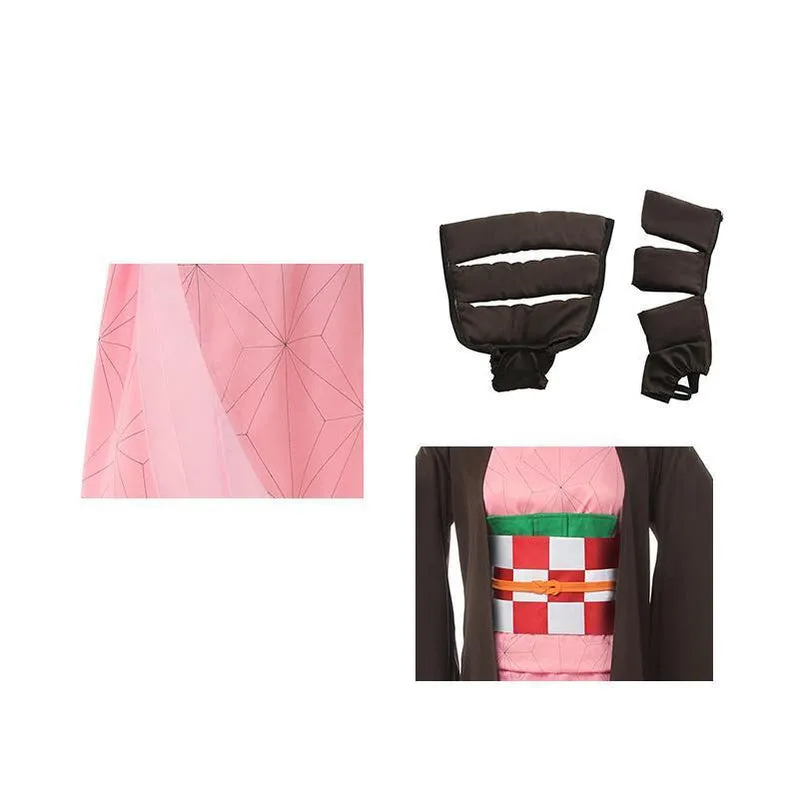 Demon Slayer Kimetsu no Yaiba Nezuko Kamado Cosplay Costume