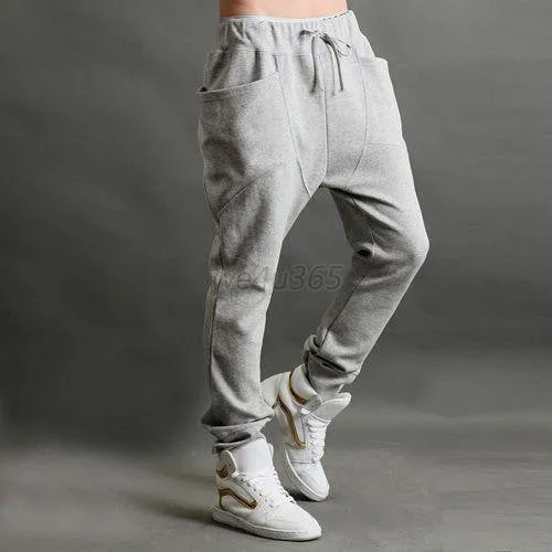 Drop Men Jogger Dance Sportwear Baggy Harem Pants Casual Slacks Trousers Sweatpants US S M L Hot LZH7 NW