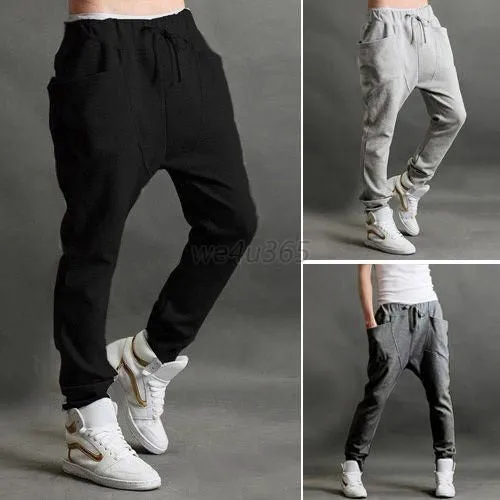 Drop Men Jogger Dance Sportwear Baggy Harem Pants Casual Slacks Trousers Sweatpants US S M L Hot LZH7 NW
