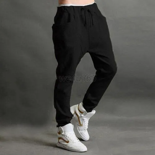 Drop Men Jogger Dance Sportwear Baggy Harem Pants Casual Slacks Trousers Sweatpants US S M L Hot LZH7 NW