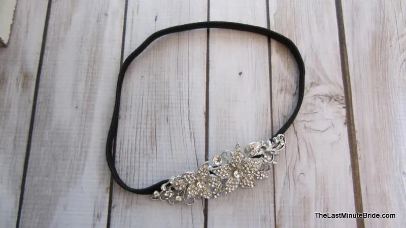 Dual Flower Rhinestone Headband
