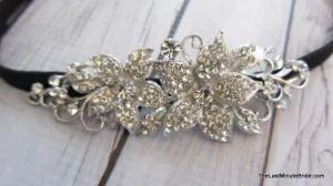 Dual Flower Rhinestone Headband