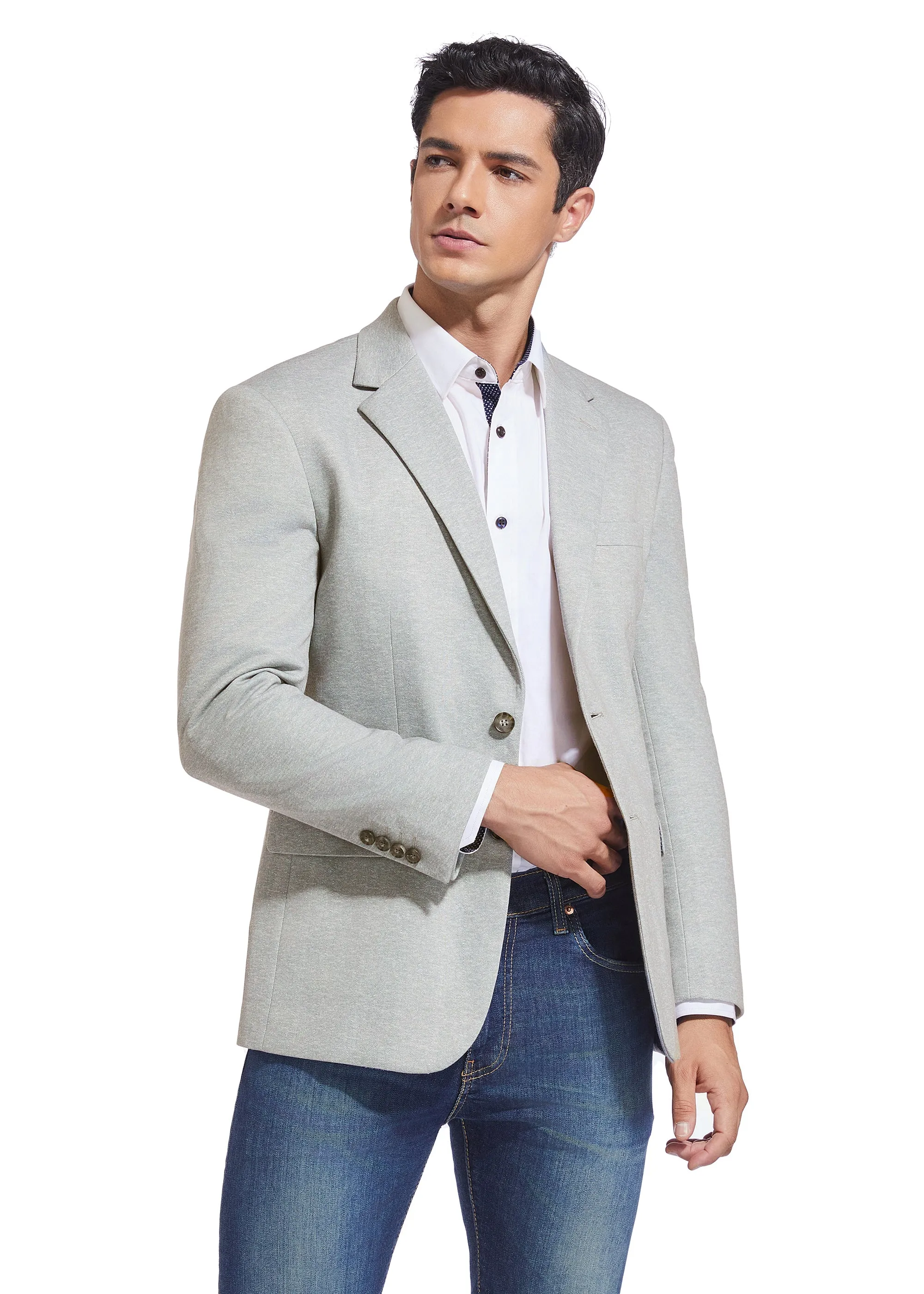 DUCHAMP HERRINGBONE KNIT SPORTCOAT