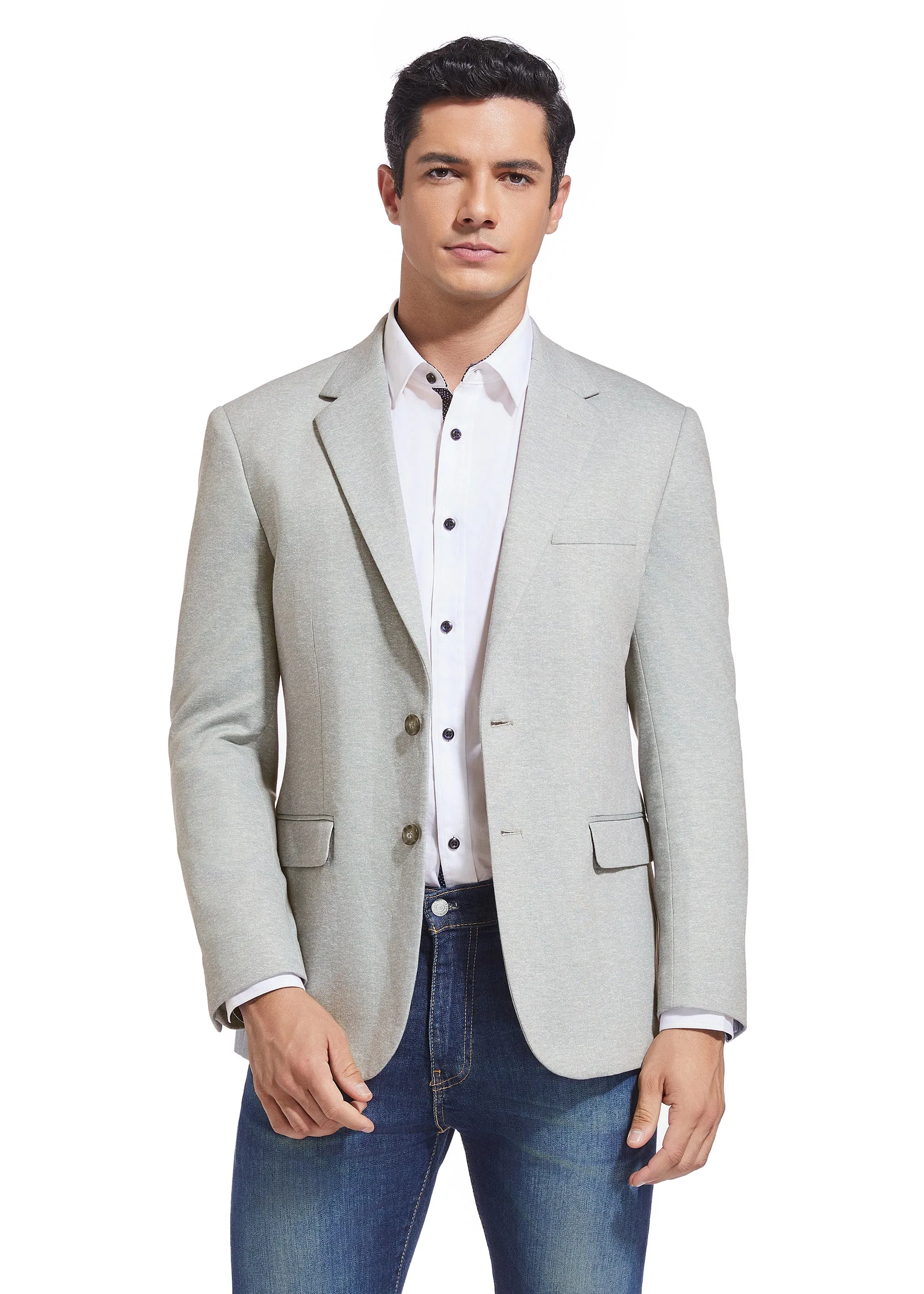 DUCHAMP HERRINGBONE KNIT SPORTCOAT