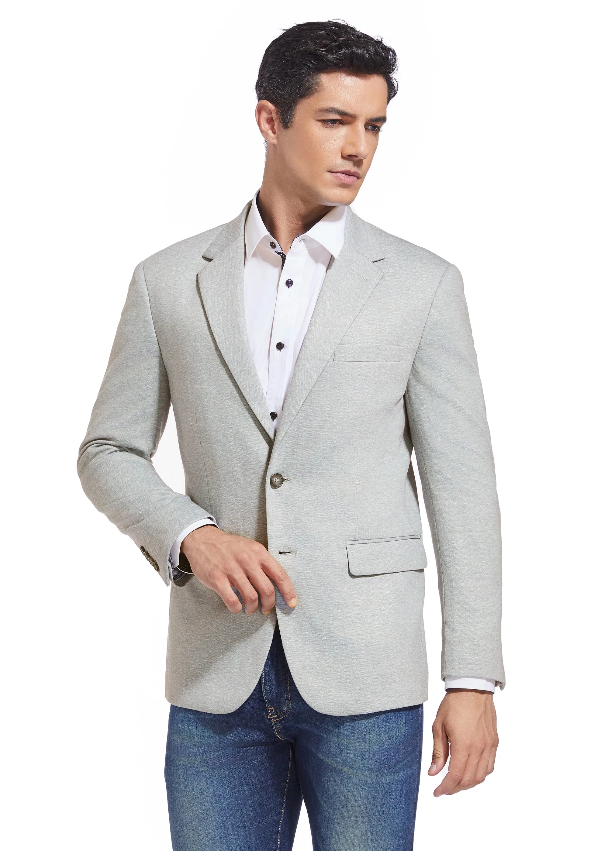 DUCHAMP HERRINGBONE KNIT SPORTCOAT