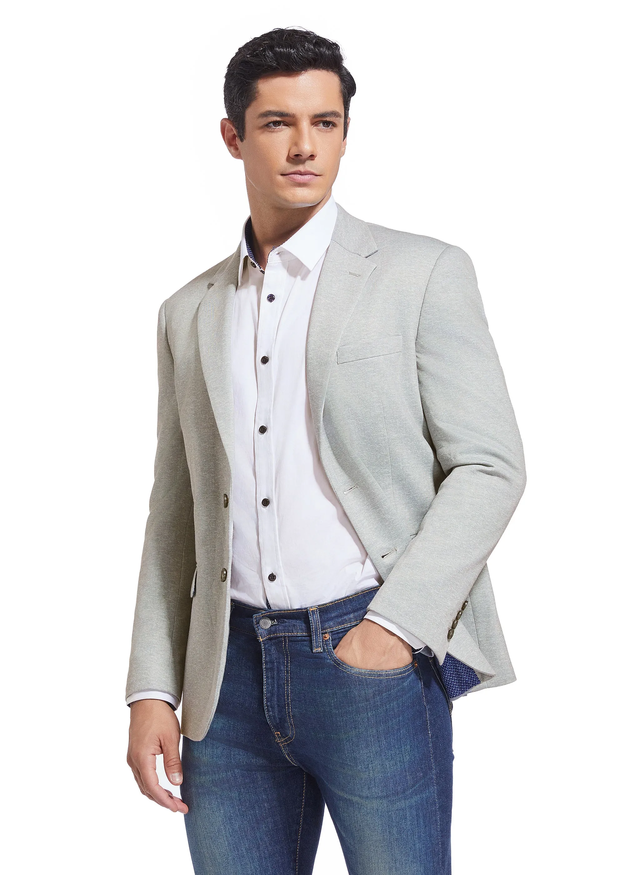 DUCHAMP HERRINGBONE KNIT SPORTCOAT