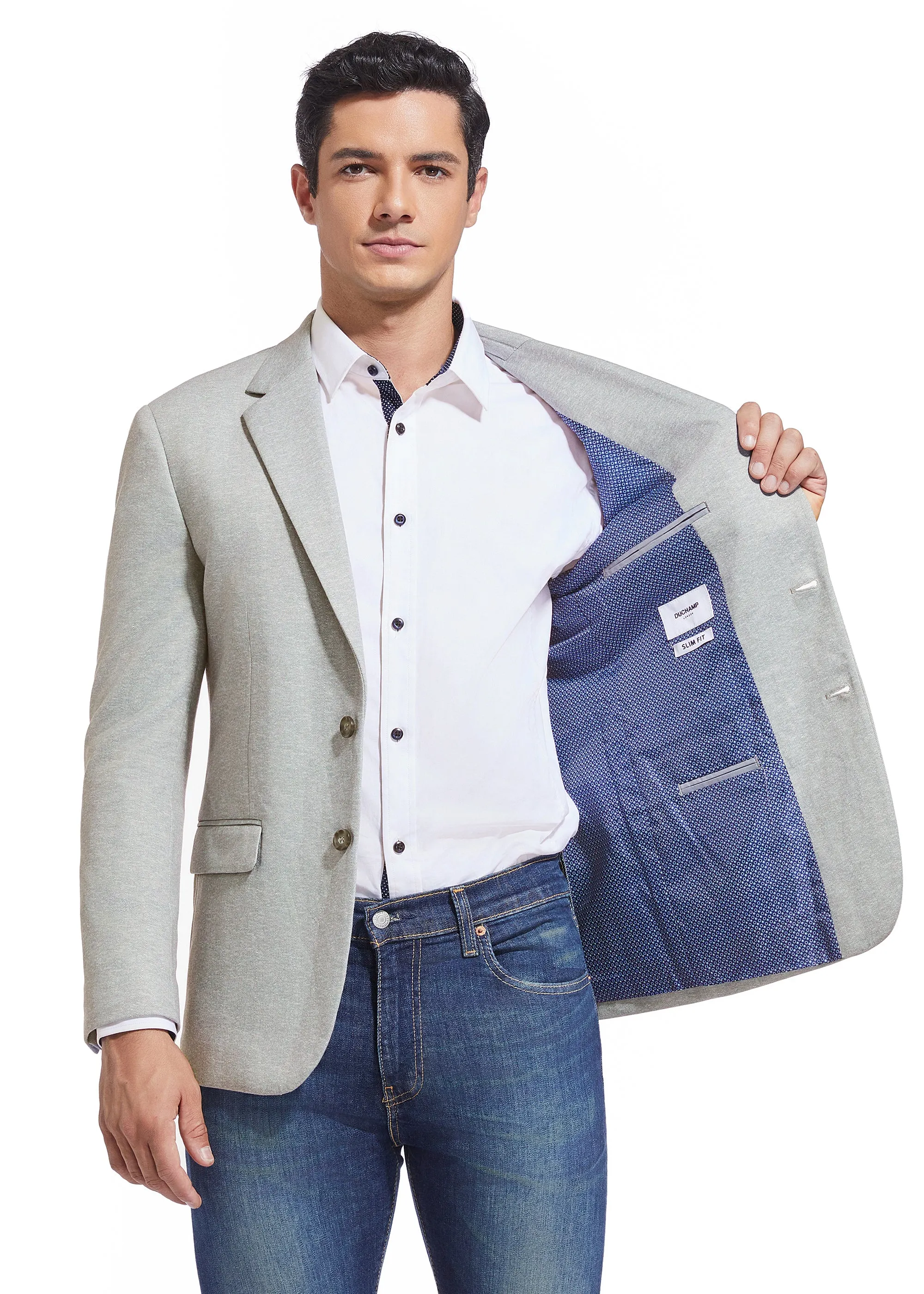 DUCHAMP HERRINGBONE KNIT SPORTCOAT