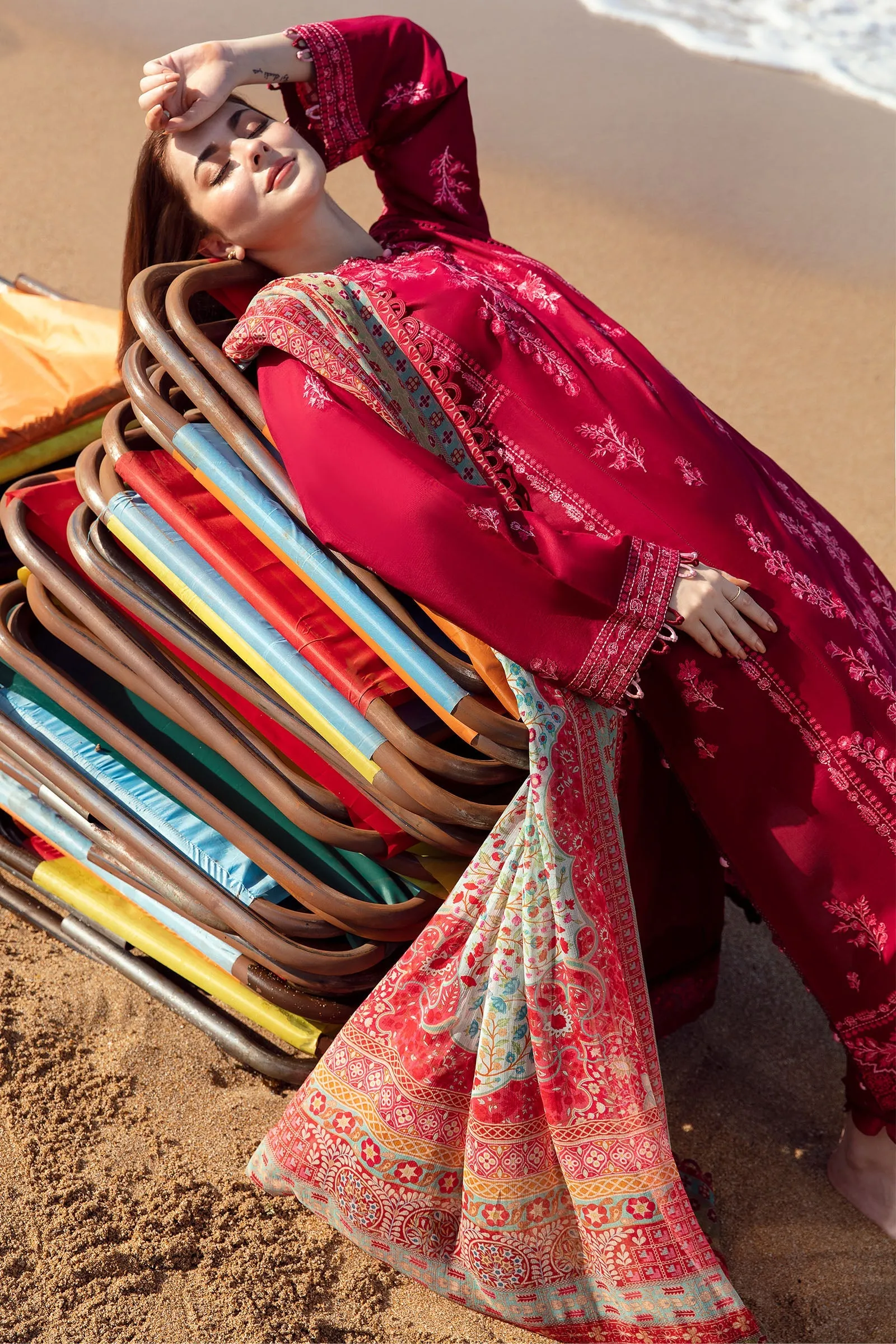 EIRA (ZL23-10 B) | Zaha Lawn Collection 2023 | Embroidered Unstitched Lawn Suits