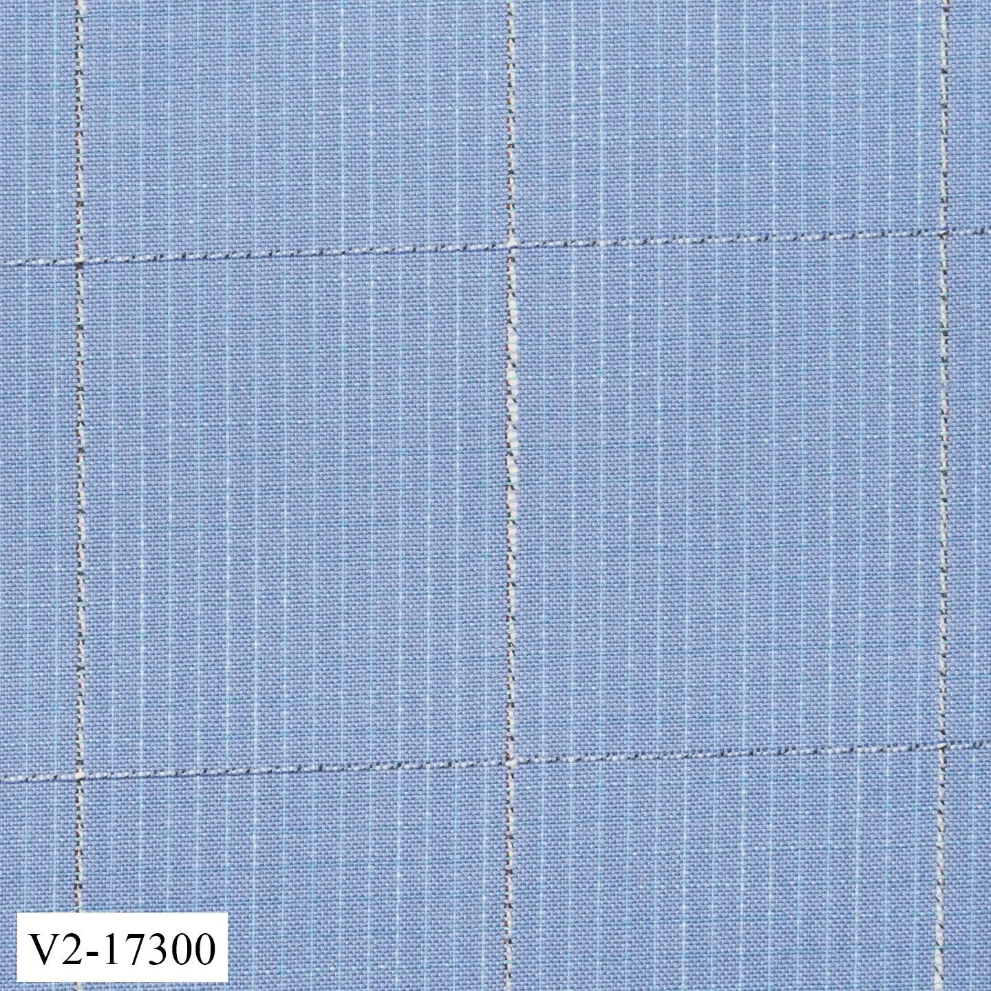 Electric Blue Striped with Grey Windowpane Suit