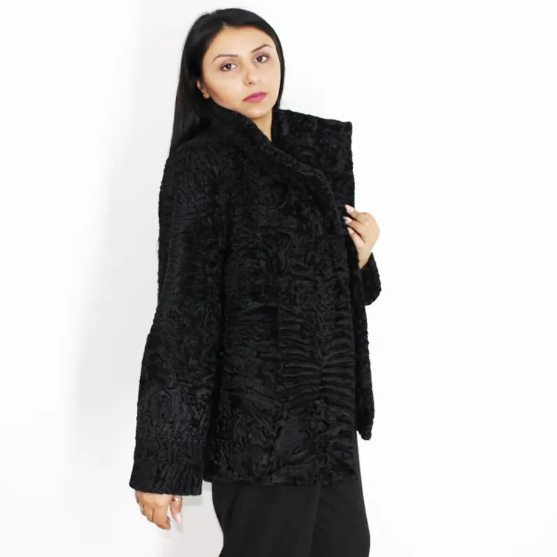 FI Astrakhan black jacket